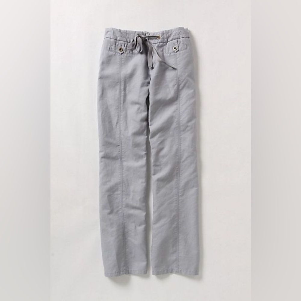 Anthropologie Daughters of Liberation Gray Linen Pants